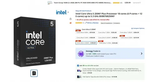 Intel Core Ultra 5 250K Plus + Cooler Master Elite Liquid 240 + 툼레이더 신작 등 게임 2종